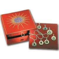 Chakra box with 7 chakra pendants including description, 50 cm foxtail chain